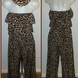 Halter Style Animal Print Jumpsuit